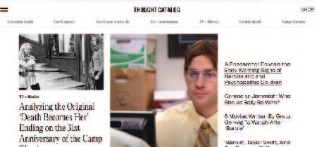 Captura de pantalla del blog Thought Catalog