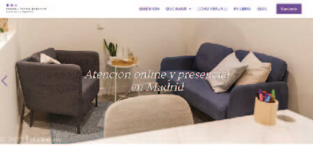 Fotografía de un salón de terapeuta en la web Brenda psico y sexóloga