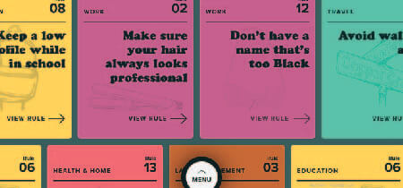 Colorida captura de pantalla de la webUnwritten rules project