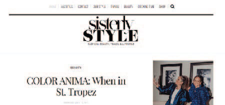 Homepage del blog de moda Sisterly Style