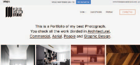 Captura de pantalla de la página portafolio de Michele Discardi Studio