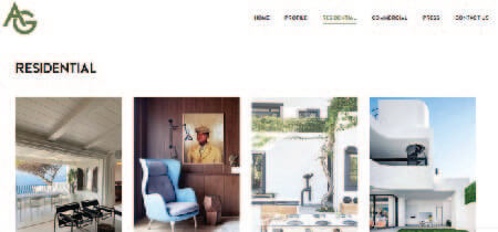 Captura de pantalla de la web portafolio de Andrea Graff