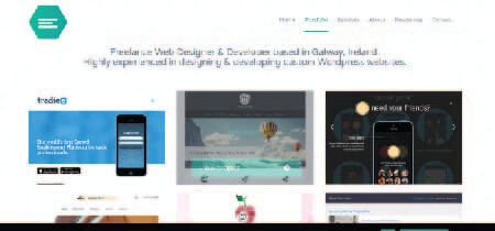 Captura de pantalla de la web portafolio de Emily Ridge