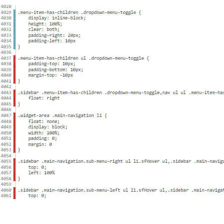 Extraer el código CSS útil