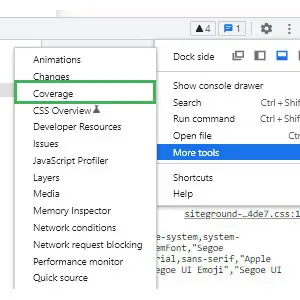 Cómo saber los archivos CSS que están sin usar mediante coverage