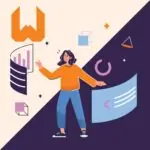 Ilustración de Interfaz de usuario interactiva en páginas web