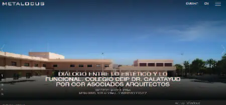 Captura de pantalla con fotografía de edificio de la web de arquitectura Metalocus.