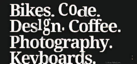 Texto Blanco sobre fondo negro en la web portafolio de David Hellmann