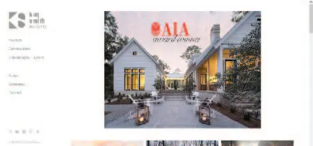 Captura de pantalla de la página web de arquitectura de Kim Smith