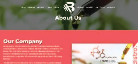 Sección "About Us" de la web Biodistro