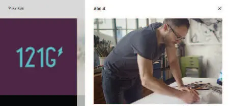 Fotografía de un hombre dibujando en la Página web de Mike Kus