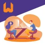 Ilustración vectorial sobre la sección "Quienes somos" de una página web