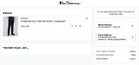 Captura de pantalla de la web de la tienda de ropa Bens Herman