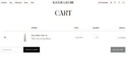Captura de pantalla de la web "Kaviar guache"