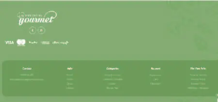 Diseño de Footer de la web "Essential Gourmet"