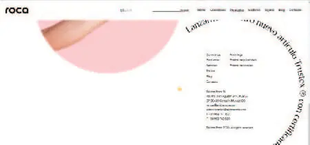 Captura de pantalla de la web "Tejidos roca"