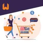 Diseño de ilustración sobre pestañas de carrito de compra en páginas web