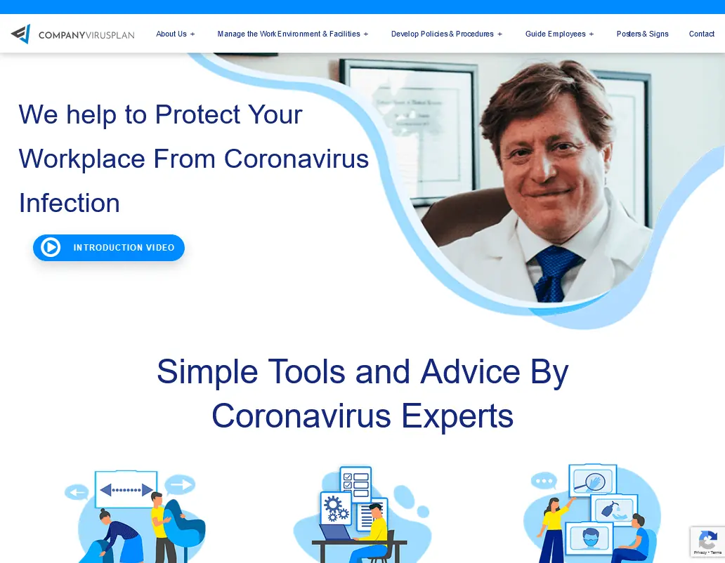 Company Virus Plan website