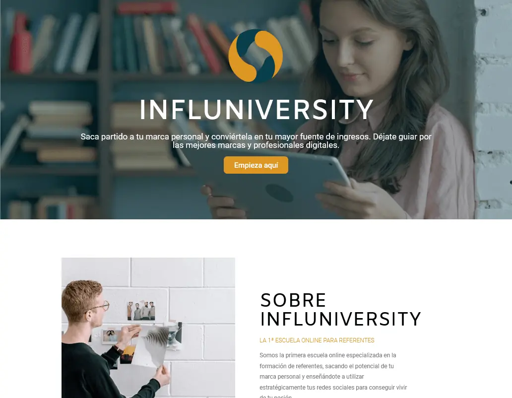 Influniversity website