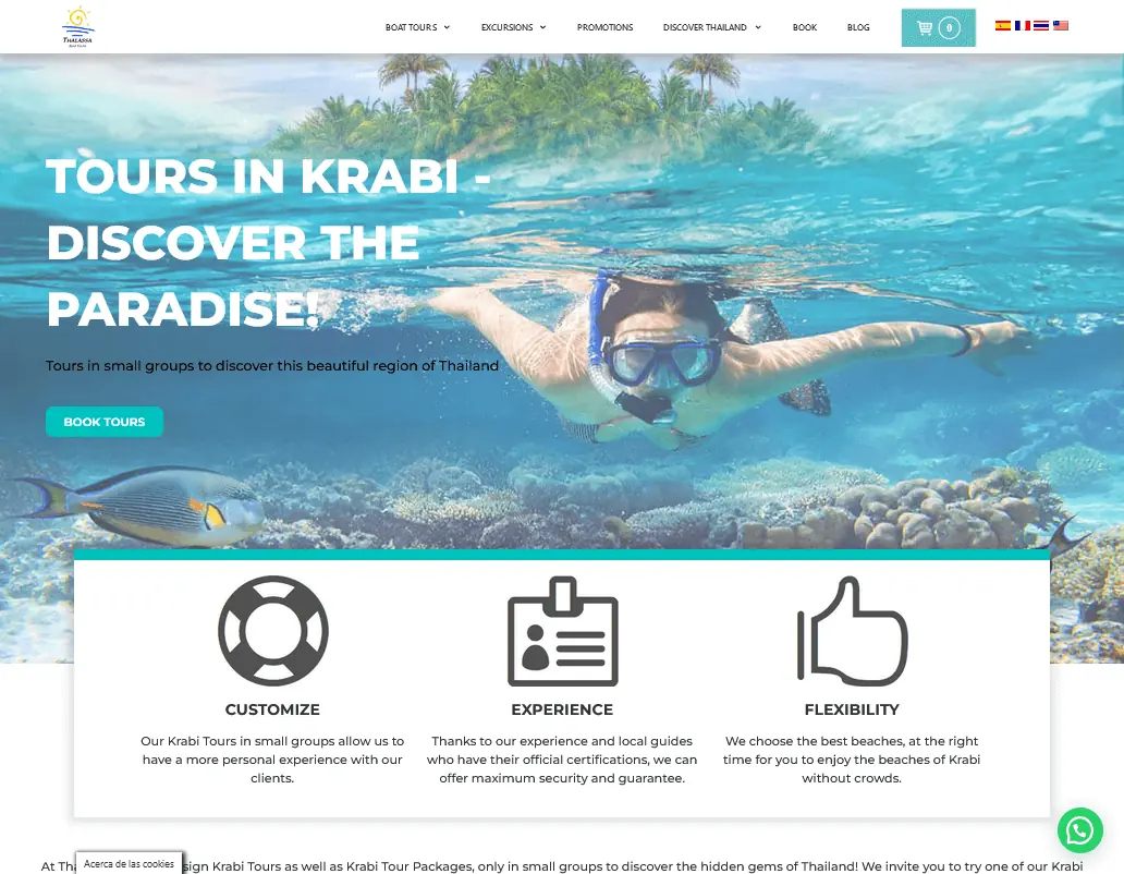 Thalassa Tours website