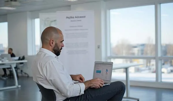 Álvaro Torres simplificando un formulario en la pantalla de su ordenador